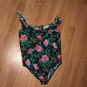 Floral off the shoulder bodysuit